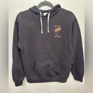 Billabong Gray Hoodie with Orange Palm Tree Graphic Size XS